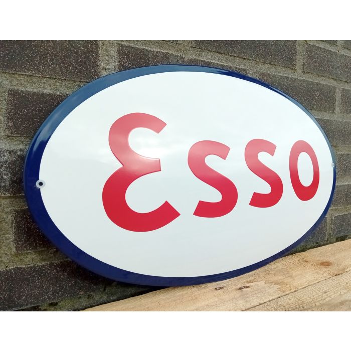 VINTAGE ESSO popular GASOLINE GAS OIL MOTOR SIGN GREAT CONDITION.