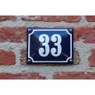 House number curved with frame