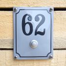 Doorbell with house number convex