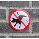 Dog pee is prohibited prohibition sign