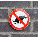 Dog poop prohibited prohibition sign