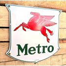 Enamel Pegasus Metro enamel sign