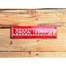 London transport enamel sign red