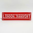 London transport enamel sign red