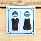 Enamel toilet sign Gentleman and Ladies