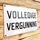 Horeca bord Volledige vergunning