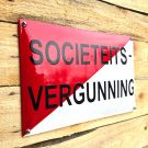 Horeca bord Societeits vergunning