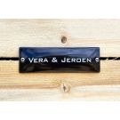 Name plate sign curved without border