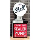 Shell from the sealed pump enamel sign