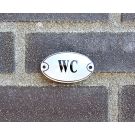 WC oval nameplate