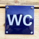 WC enamel sign