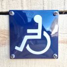 Disabled enamel sign