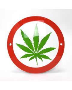 Forbidden for weed prohibition sign