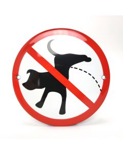 Dog pee is prohibited prohibition sign