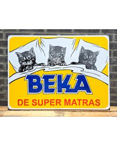 BEKA - DE SUPER MATRAS LARGE enamel sign