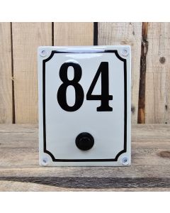 Doorbell with house number convex