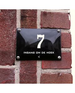 Combo house number + name without frame