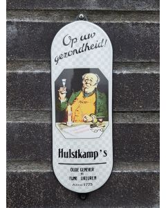 Enamel finger plate Hulstkamp's oude genever