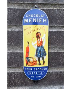 Enamel door sign Chocolat Menier