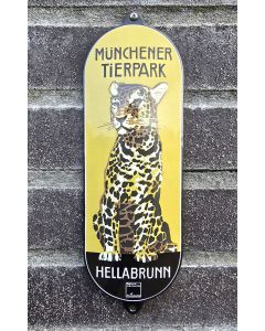 Enamel fingerplate Münchener tierpark Hellabrunn