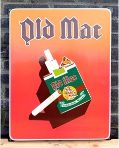 Enamel sign Old Mac Viriginia mild cigarettes