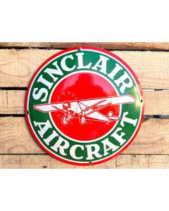 Sinclair Aircraft vintage enamel sign