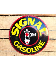 Signal gasoline traffic light - Enamel sign