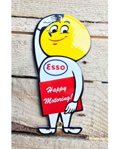 Esso happy motoring enamel sign