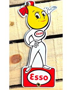 enamel sign Esso lady