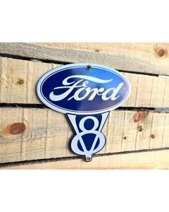 Enamel Ford V8 sign