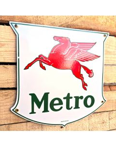 Enamel Pegasus Metro enamel sign