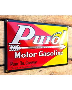 Purol Motor Gasoline enamel sign