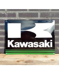 Kawasaki enamel sign