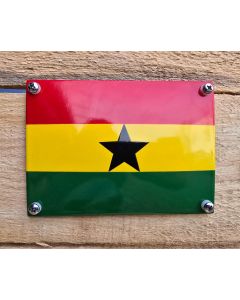 Enamel sign Ghanaian flag