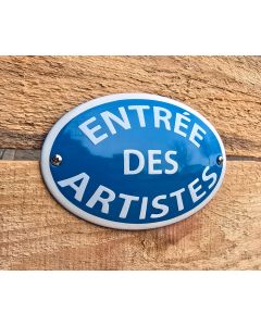 Entrée des Artistes enamel 11,5x8 cm