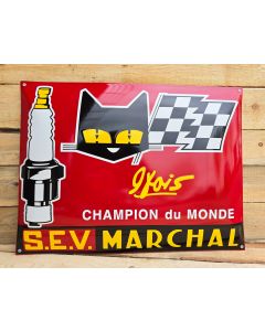 Enamel sign S.E.V. Marchal Bougie