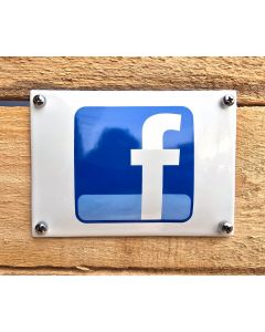 Facebook enamel sign