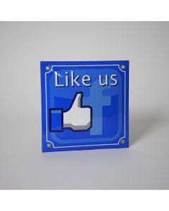 Like us on facebook enamel sign