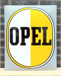 Opel enamel white/yellow