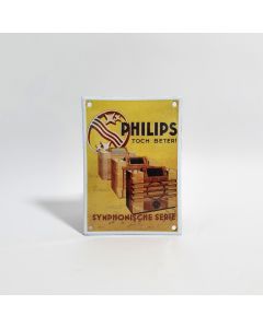 Philips yellow radio enamel sign