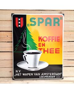 Enamel sign Spar Koffie en Thee