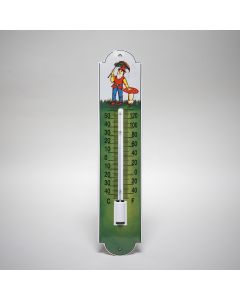 Gnome enamel thermometer