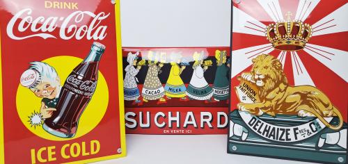 Enamel advertising signs