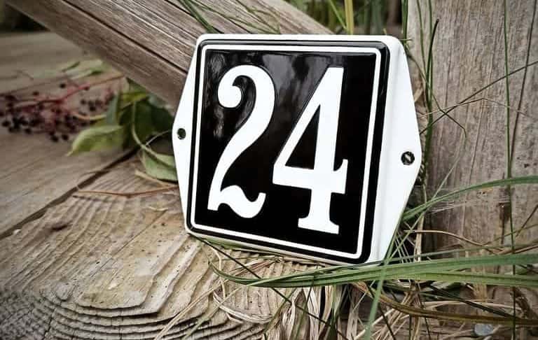 Traditional handmade enamel house number